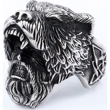 Prsten Prstýnek medvěd ocel