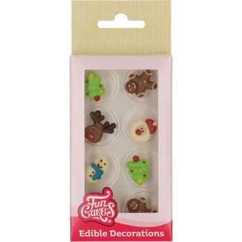 Jedlá dekorace na dort Vánoční čokoládová dekorace