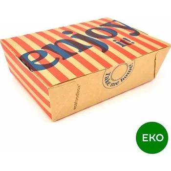 Jednorázové nádobí EKO menu box klasik enjoy it kraft 200 x 140 x 65 mm, 25 ks OFOPA/840006A/PAK