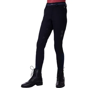 Jezdecké kalhoty QHP Rajtky Carrie QHP, s gripem, zateplené, dětské, navy 152