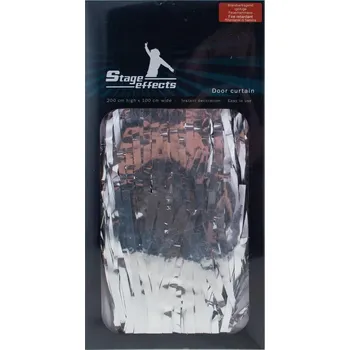 Světelný efekt Metalický dveřní závěs, 200 x 100 cm, červený