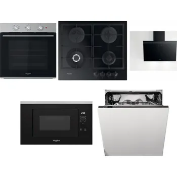 Set domácích spotřebičů WHIRLPOOL OMK38HU0X + WHIRLPOOL GOFL 629/NB1 + WHIRLPOOL AKR 62F LT K + WHIRLPOOL WMF200G + WHIRLPOOL WIO 3T133 PE 6.5