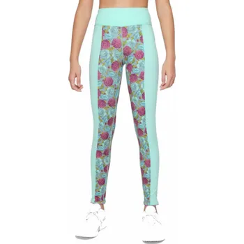 Nike Dri-FIT One Luxe Girl's Printed Leggings-Dívčí legíny - Velikost L