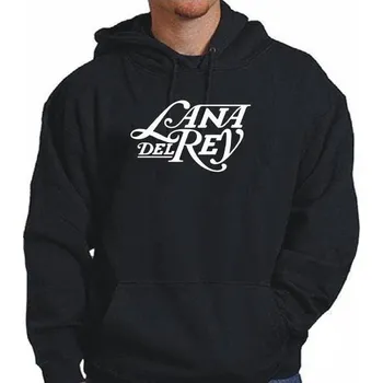 Pánská mikina mikina s kapucí LANA DEL REY - Logo Černá XL