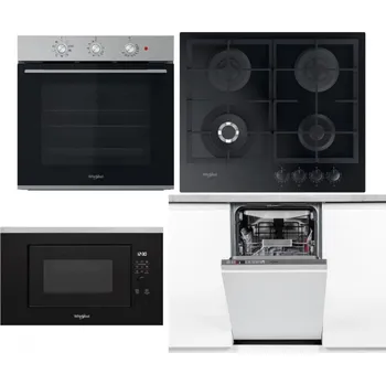 Set domácích spotřebičů WHIRLPOOL OMK38HU0X + WHIRLPOOL GOFL 629/NB1 + WHIRLPOOL WMF200G + WHIRLPOOL WSIO 3O34 PFE X
