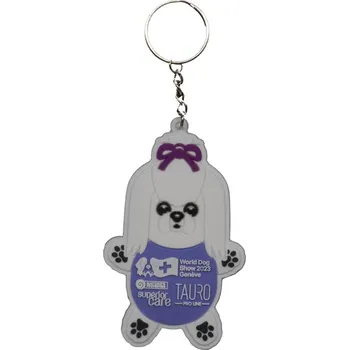 TAURO PRO LINE World Dog Show 2023 přívěsek na klíče MALTESE BICHON 6 x 0,5 x 10 cm