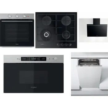 Set domácích spotřebičů WHIRLPOOL OMK38HU0X + WHIRLPOOL GOFL 629/NB1 + WHIRLPOOL AKR 62F LT K + WHIRLPOOL MBNA910X + WHIRLPOOL WSIC 3M27 C