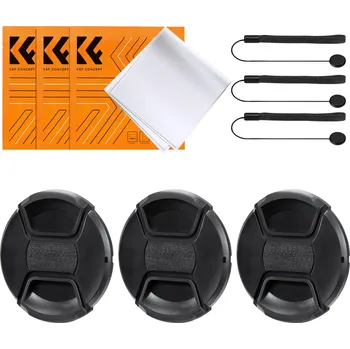 K&F Accessory 9-in-1 set, 52mm Center Pinch Lens Cap with string (unstringing)*3+Vacuum Cleaning