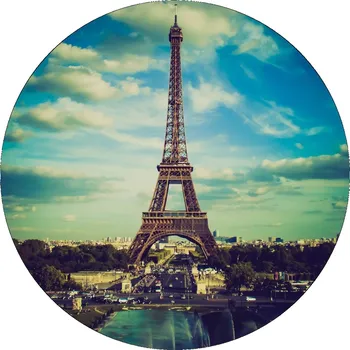 Jedlá dekorace na dort Eiffelovka tisk na jedlý papír 20 cm