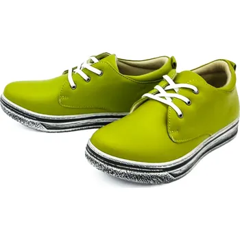 Dámské polobotky Dámské kožené polobotky L0772-45 Looke zelené Barva: pistáciová, Velikost: 39