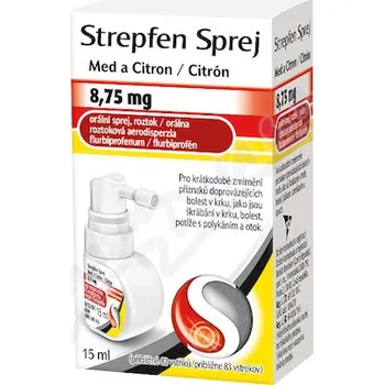 Lék na bolest, zánět a horečku Strepfen spr.Med/Citron 8.75mg orm.spr.sol.1x15ml