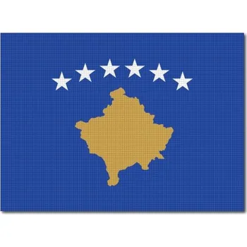 Vlajka Pelisport Kosovská vlajka 6 x 4,5 cm