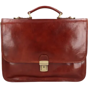 Pánská aktovka Pánská kožená aktovka Italia Berten - hnědá