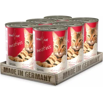 Krmivo pro kočku Bewi Cat Meatinis drůbeží - konzerva 6x400 g