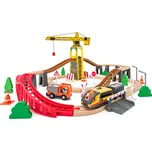 Woody Vláčkodráha s jeřábem 70 dílů