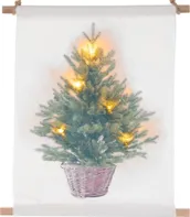 Maxxiva Závěsný LED obraz vánoční stromeček 30 x 40 cm