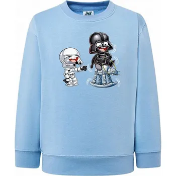 Chlapecká mikina detska_klasicka_levna_mikina_star_wars Barva: Sky blue - nebesky modrá, Dětská bavlněná trička JHK: XS