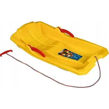 Boby Boby dětské plastové na sníh s brzdami 80 x 14 x 40 cm žluté