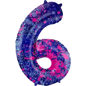 Zábavní pyrotechnika Fóliové číslo 6 - Paint splash 86 cm