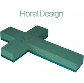 Stojan na květiny Kříž 40cm na živé s podkladem