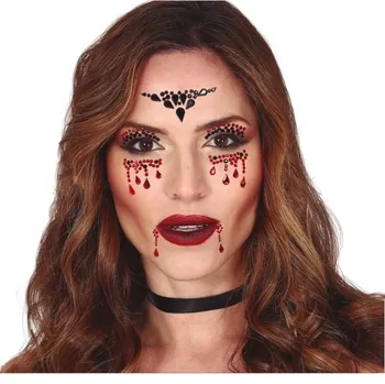 Fiestas Guirca Nalepovací kamínky/drahokamy na obličej Upír