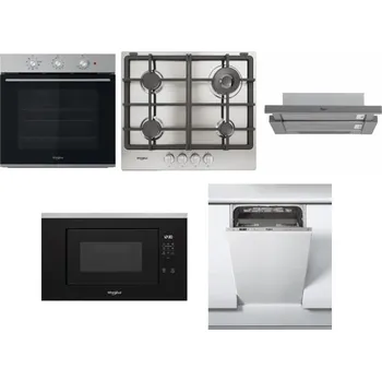 Set domácích spotřebičů WHIRLPOOL OMK38HU0X + WHIRLPOOL TGML 661 IX R + WHIRLPOOL AKR 749/1 IX + WHIRLPOOL WMF200G + WHIRLPOOL WSIC 3M27 C