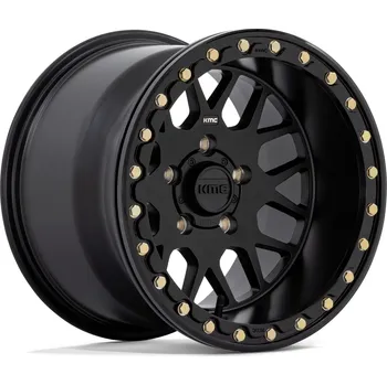 Plechové kolo KMC Powersports KS235 GRENADE BEADLOCK disk 15x6 4x137 112.1 ET38, Satin black