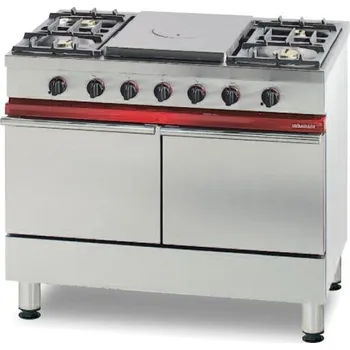 Sporák AMBASSADE CG1052 CF SPORÁK PLYNOVÝ 4 HOŘÁKY VARNÝ TÁL, 2 x PLYNOVÁ TROUBA