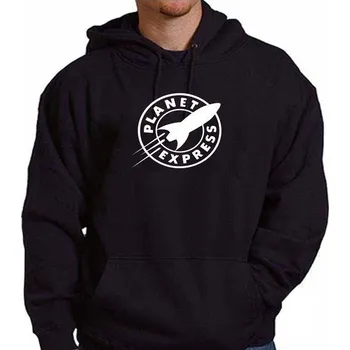 Pánská mikina mikina s kapucí FUTURAMA - Planet express Černá XL