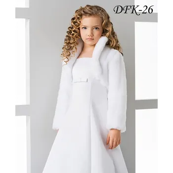 Dívčí šaty Dětské kožešinové svatební bolerko DFK-26 Barva: černá, Vybraná velikost: velikost 158