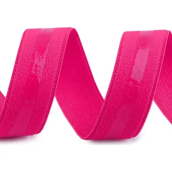 Textilní guma Pruženka šíře 20 mm se silikonem neon růžová