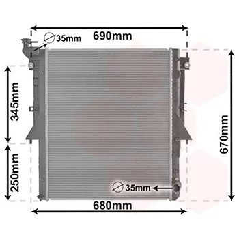 Chladič motoru Chladič, chlazení motoru VAN WEZEL 32012705