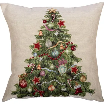 Dekorativní polštářek Dekorační polštář vánoční stromeček, 45x45 cm