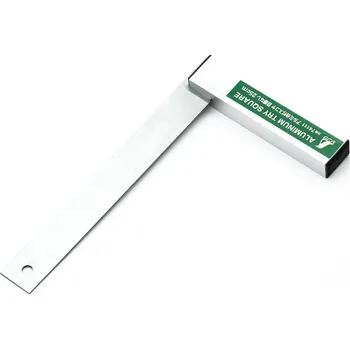 Úhloměr Nerezový úhelník SHINWA s robustní hliníkovou základnou bez stupnice - 250 mm
