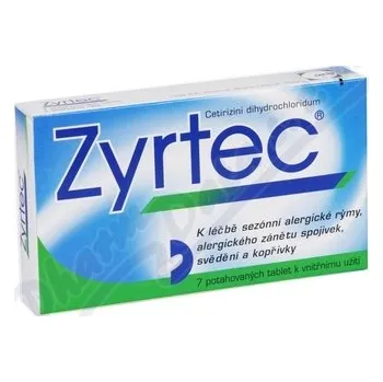 Lék na alergii Zyrtec 10mg tbl.flm.7x10mg