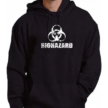 Pánská mikina mikina s kapucí BIOHAZARD Černá M