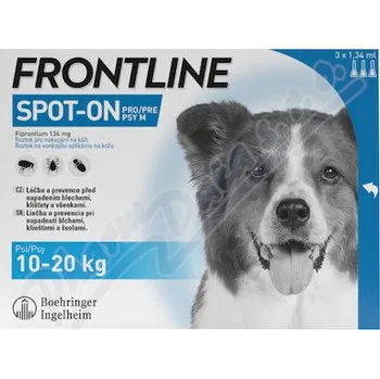Antiparazitikum pro psa Frontline Spot On Dog 10-20kg pipeta 3x1.34ml