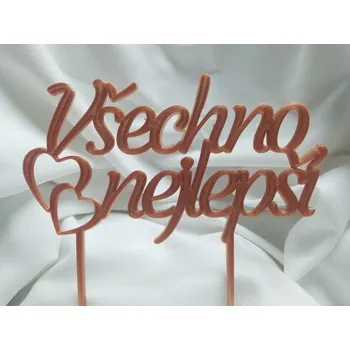 Všechno nejlepší č.2- plastový zápich - Měděná