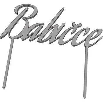 Babičce 1 - plastový zápich - Tmavě zlatá