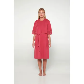 Dámský župan Vamp - Dámský župan s krajkovými detaily 19912 - Vamp Rose taupe XL
