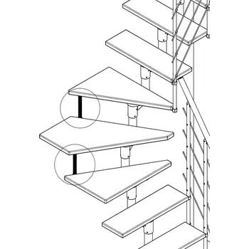 Set pro podložení rohových nášlapů BOSTON Barva: Antracit (RAL 7016)