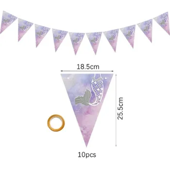 Narozeninová party dekorace s motivem Malé mořské víly Varianta: 1 ks banner modrofialový