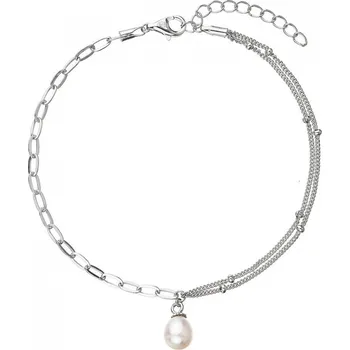 Oblečení a móda Perlový náramek z pravou říční perlou ovál bílý 23014.1