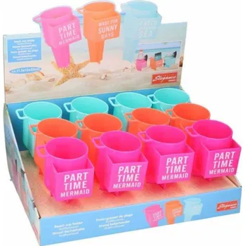 Stojan na víno Kuchyně Elegance - plážový držák, stojan na pití, HIT! (modrý)