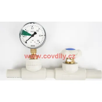 Ventil Škrtící ventil s manometrem 20 mm