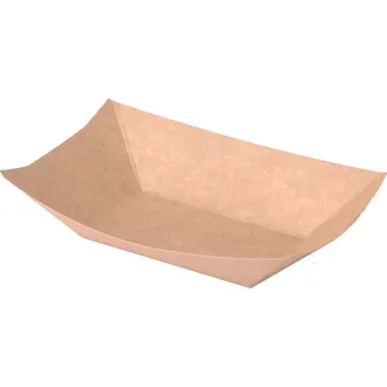 Jednorázové nádobí Miska lodička KRAFT 17 x 12,5 x 4 cm s tukovou bariérou (250 ks), FSC Mix