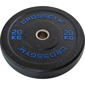Kotouč Bumper Plate CrossGym - 20 kg (černý)
