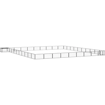 klec pro psa vidaXL 40panelová ohrádka pro psy černá 100 x 50 cm práškovaná ocel [3115984]