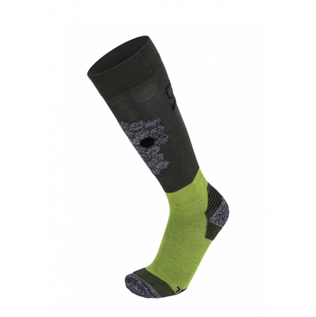 Pánské ponožky Ponožky Brbl Glacier 2 Green/Lime Black 2023 (Lyžařské podklolenky)