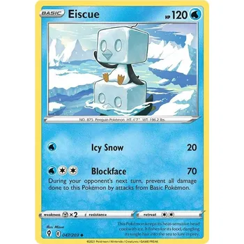 Karetní hra Eiscue 47/203 - Evolving Skies Typ karty: Reverse Holo